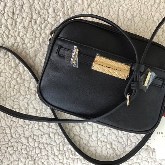 Ted Baker Black Crossbody Bag with Gold Accents - Picture 7 of 8